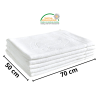 Dywanik Hotelowy "Stópka" 50cm x 70cm Biały Łazienkowy 100% Bawełna 650g/m2