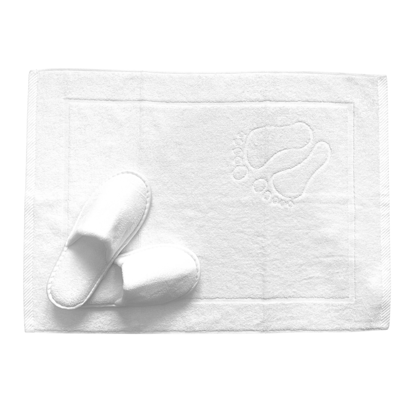 Dywanik Hotelowy "Stópka" 50cm x 70cm Biały Łazienkowy 100% Bawełna 650g/m2
