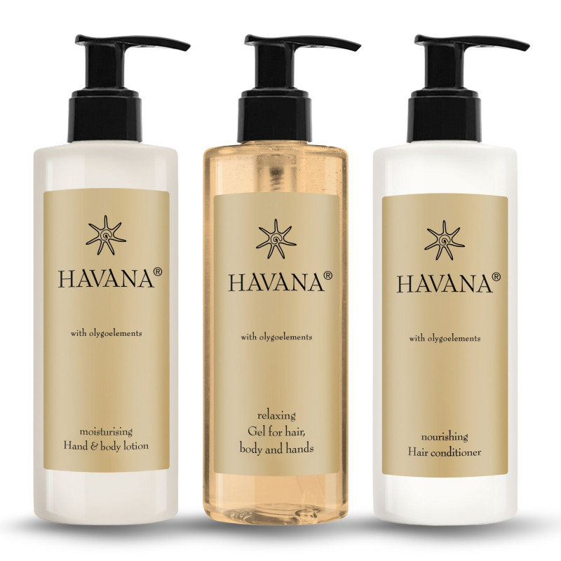 Kosmetyk Hotelowy Żel do Mycia Rąk Włosów Ciała 3w1 300ml HAVANA
