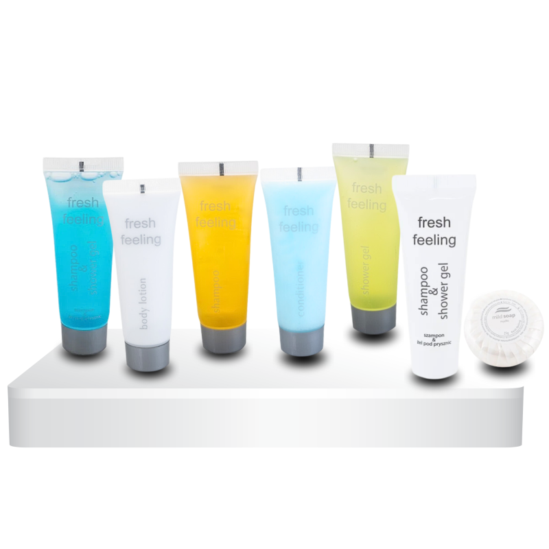 Kosmetyki Hotelowe Żel 30ml + Szampon 30ml Zestaw 200 sztuk Fresh Feeling