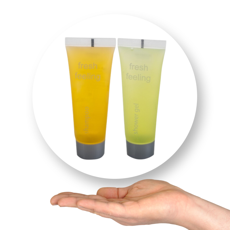 Kosmetyki Hotelowe Żel 30ml + Szampon 30ml Zestaw 100 sztuk Fresh Feeling
