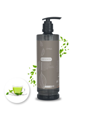 Szampon i Żel 2w1 400ml Omnia Green Tea z Witaminą E - Kosmetyki Hotelowe