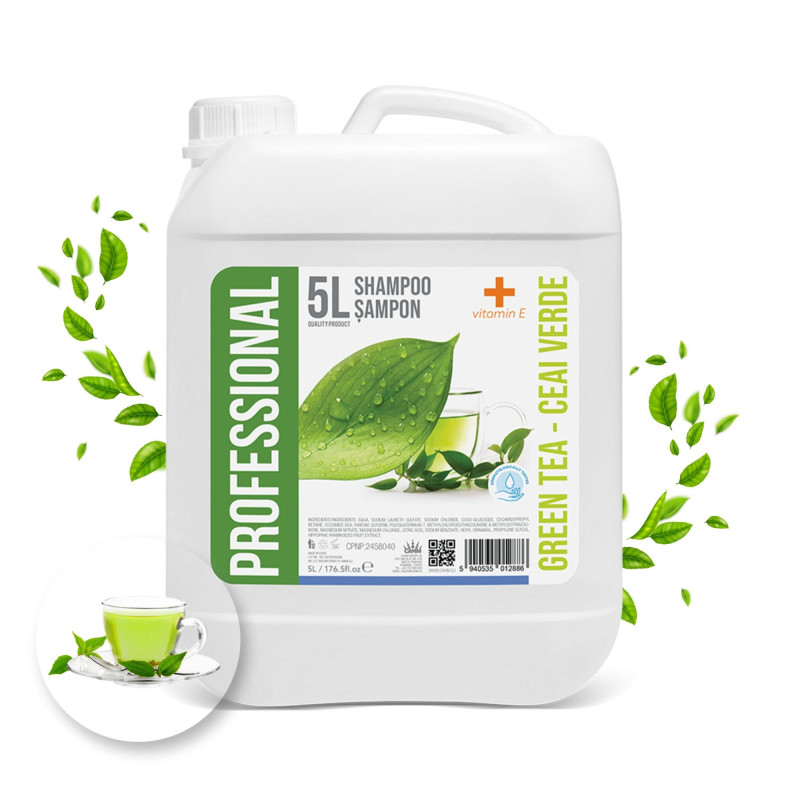 Szampon do włosów 5L Uzupełnienie Omnia/Holiday Care Green Tea z Witaminą E - PROFFESSIONAL