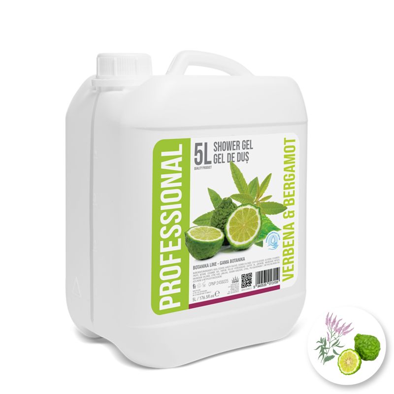 Żel pod Prysznic w Płynie 5L Uzupełnienie Botanika Verbena & Bergamot