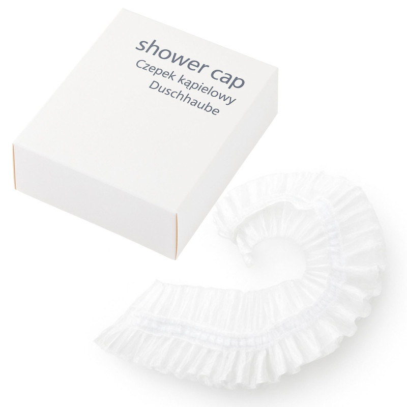 Jednorazowy czepek kąpielowy - hotelowy czepek pod prysznic w kartoniku