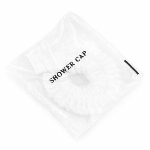 Hotelowy czepek kąpielowy w przezroczystej folii - Jednorazowy czepek pod prysznic