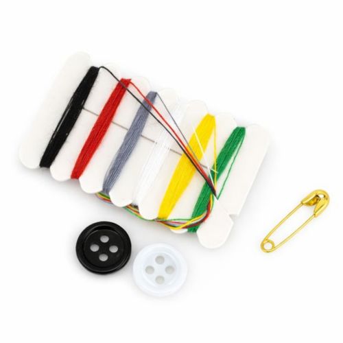 Igielnik hotelowy zestaw do szycia w przezroczystej folii