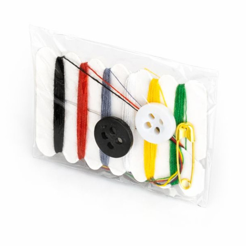 Igielnik hotelowy zestaw do szycia w przezroczystej folii