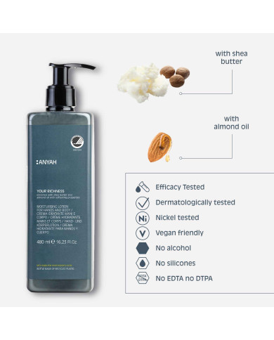 Balsam hotelowy do rąk i ciała nawilżający 480ml ANYAH "Nordic Swan ECOLABEL""