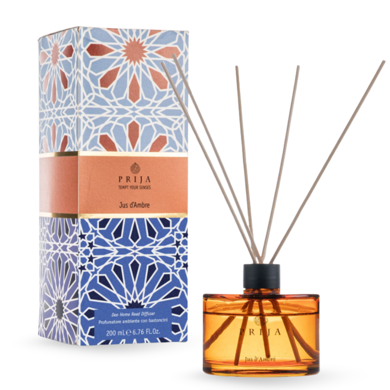 PRIJA Patyczki zapachowe - Luksusowy dyfuzor zapachowy w pięknym pudełku prezentowym