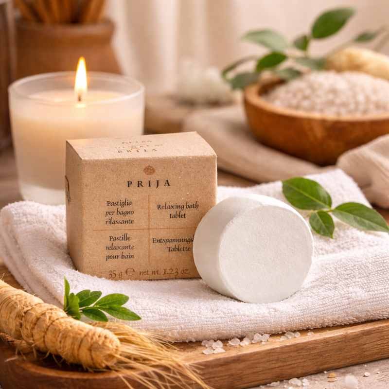 PRIJA relaksująca tabletka do kąpieli - kula musująca o unikalnym zapachu 35g