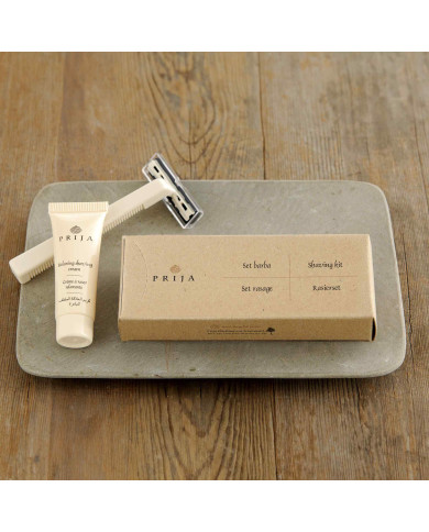 PRIJA Zestaw do golenia maszynka + pianka 10ml w eko kartoniku