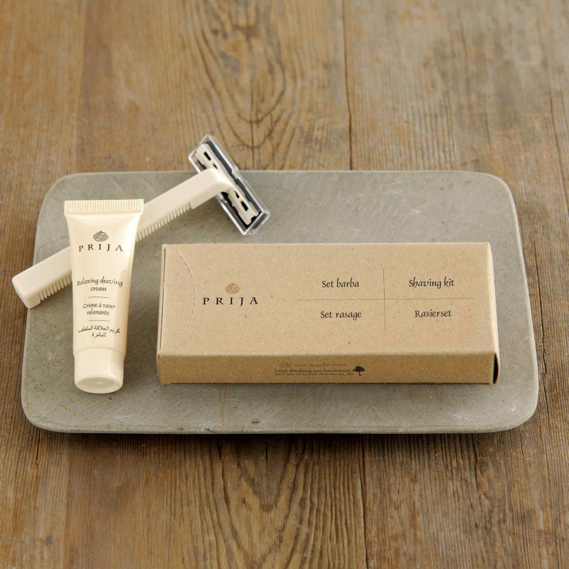 PRIJA Zestaw do golenia maszynka + pianka 10ml w eko kartoniku