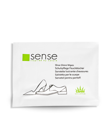 Hotelowy czyścik do butów - nawilżana chusteczka w saszetce Sense