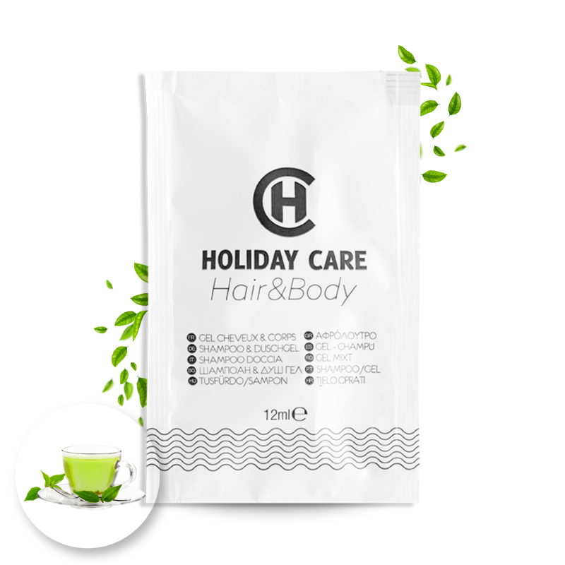 Żel/Szampon 2w1 12ml Saszetka Rozrywana Holiday Care Green Tea