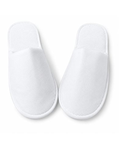 Kapcie hotelowe frotte zakryte białe standard 27cm