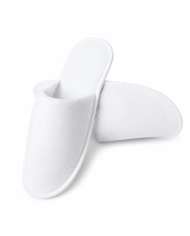 Kapcie hotelowe frotte zakryte białe standard 27cm