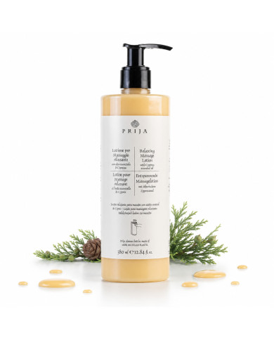 PRIJA relaksujący balsam 380ml do masażu z olejkiem z cyprysu do hotelu SPA