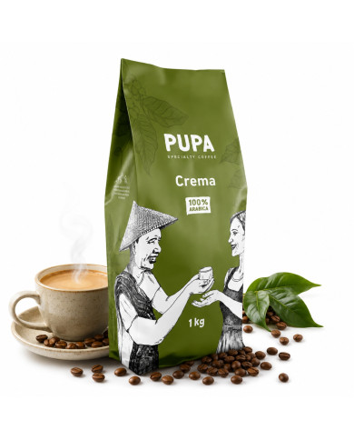 Kawa Ziarnista PUPA Crema 1KG 100% Arabica Świeżo Palona