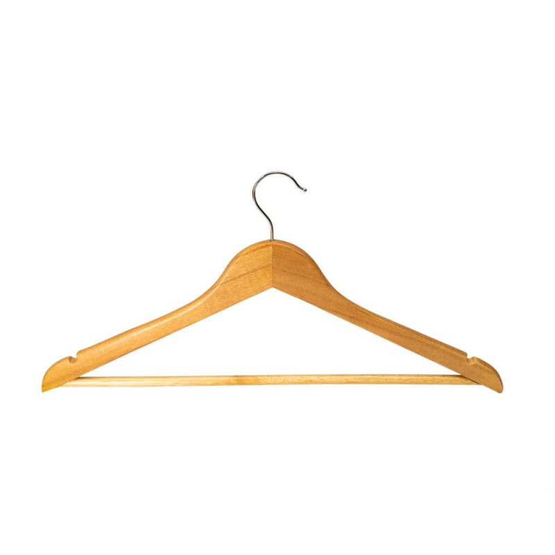 Wieszak drewniany na ubrania hotelowy. Zestaw wieszaków drewnianych