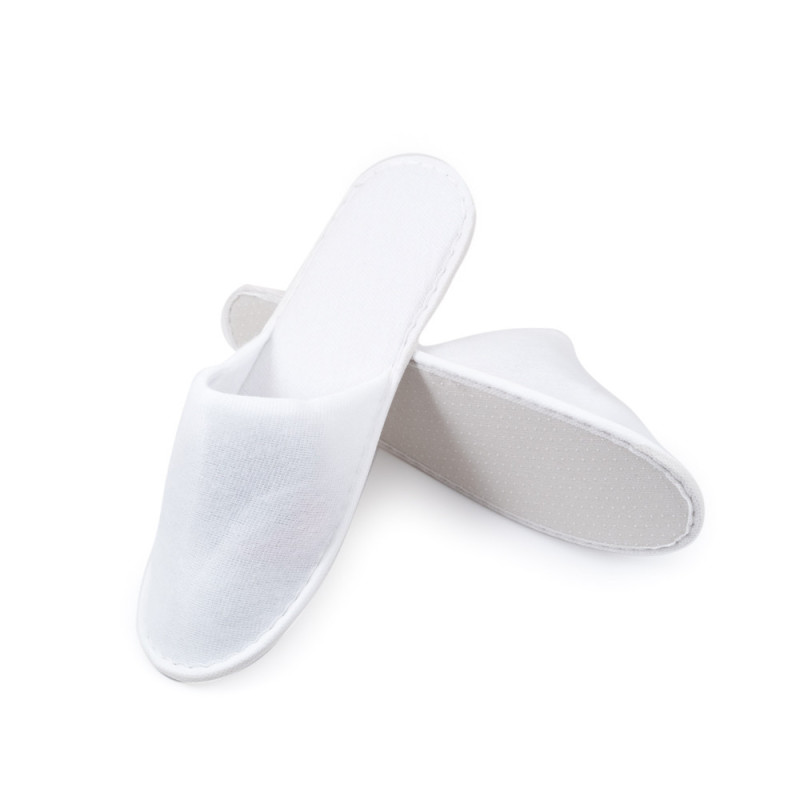 Kapcie hotelowe NAP zakryte białe 30cm gruba podeszwa 5mm