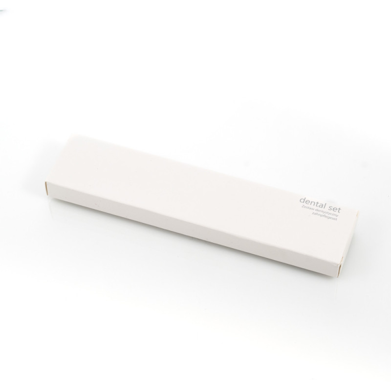 Zestaw do mycia zębów w kartoniku - Hotelowy Zestaw szczotka + pasta