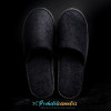 Kapcie hotelowe frotte czarne premium zakryte 30cm gruba podeszwa 5mm