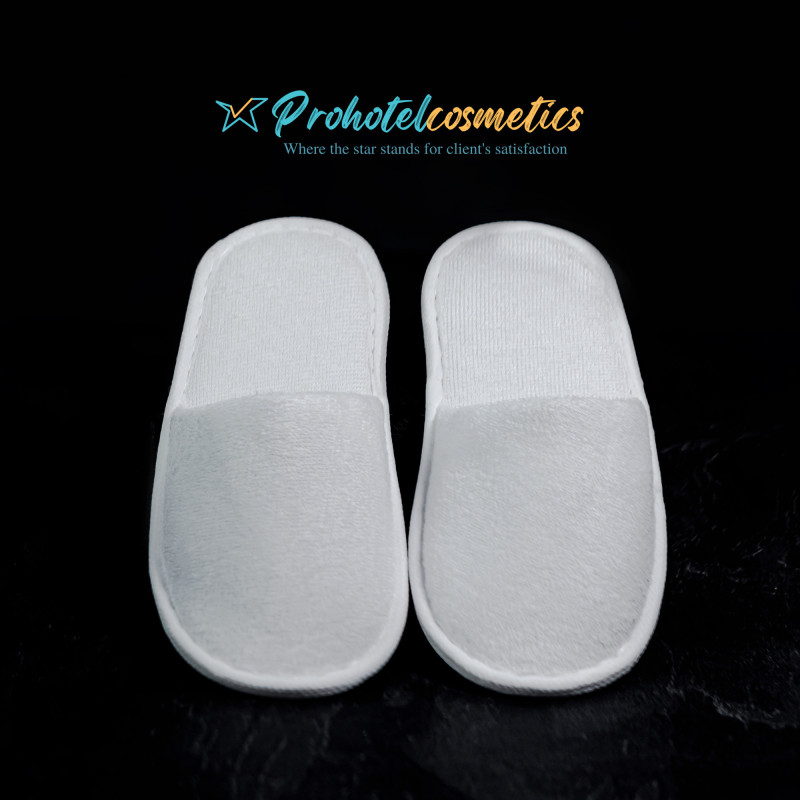 Kapcie hotelowe frotte zakryte białe premium 28,5cm