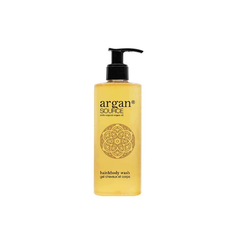 Hotelowy Szampon i żel 2w1 300ml ARGAN SOURCE - Kosmetyk hotelowy z dodatkiem olejku arganowego