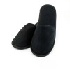 Kapcie hotelowe NAP czarne zakryte 30cm gruba podeszwa 5mm