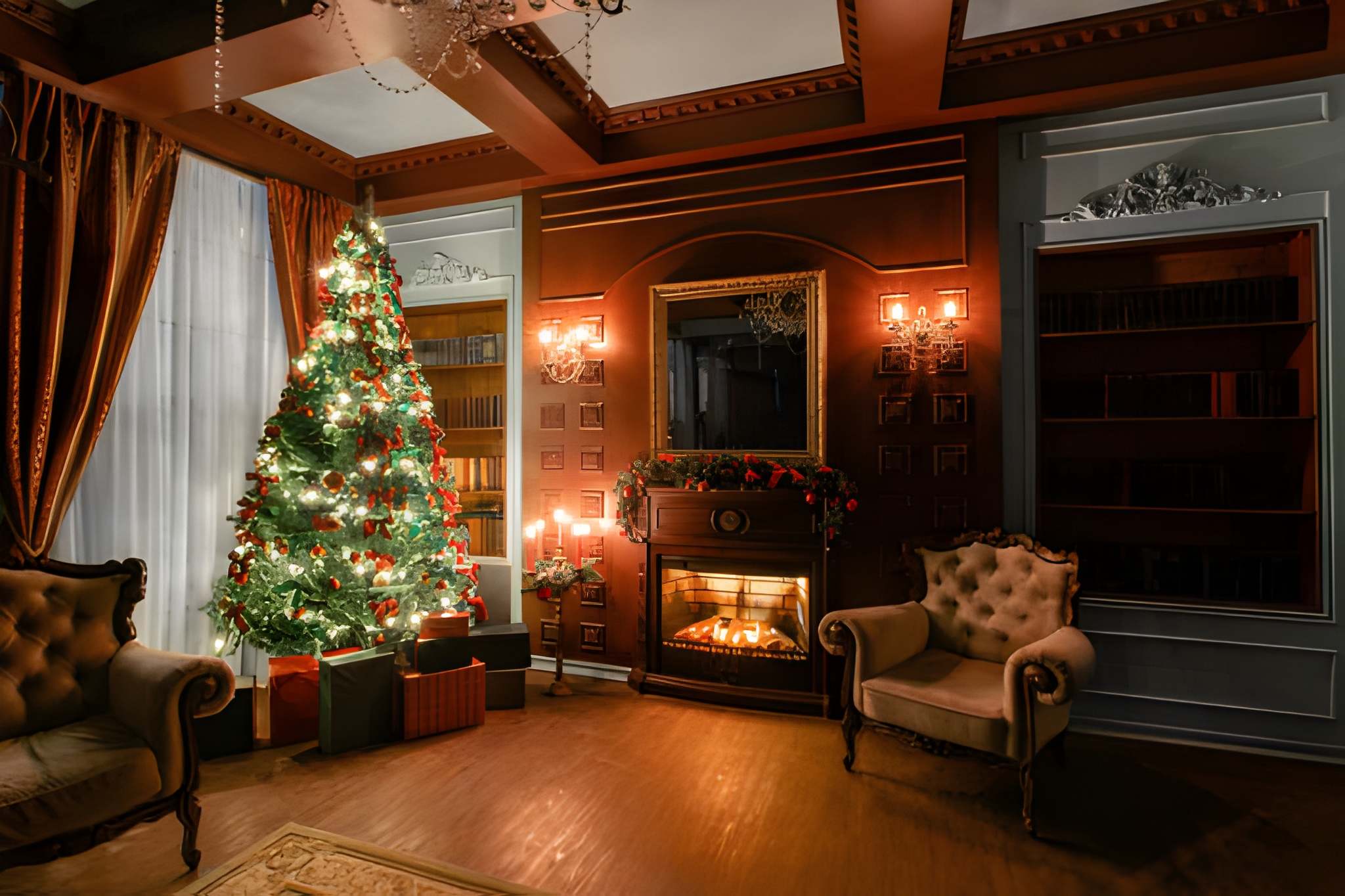 świąteczny pokój hotelowy